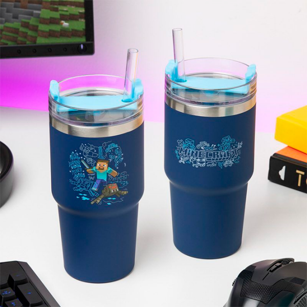 Sticlă pentru apă Paladone Gamer Cup Blue 0.6l photo 2