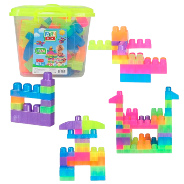 Constructor Play Toys Play Blox Multicolor Numărul de piese 107, 1+ photo 3