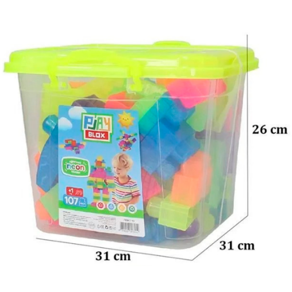 Constructor Play Toys Play Blox Multicolor Numărul de piese 107, 1+ photo 6