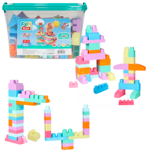 Constructor Play Toys Play Blox Multicolor Numărul de piese 133, 1+ photo 2