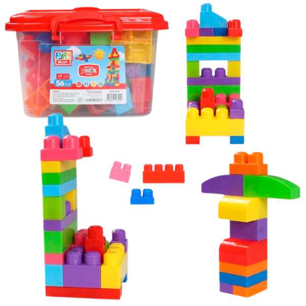 Constructor Play Toys Play Blox Multicolor Numărul de piese 56, 1+ photo 2