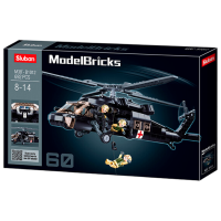 Constructor Sluban US Army medical helicopter Black Numărul de piese 692, 12+