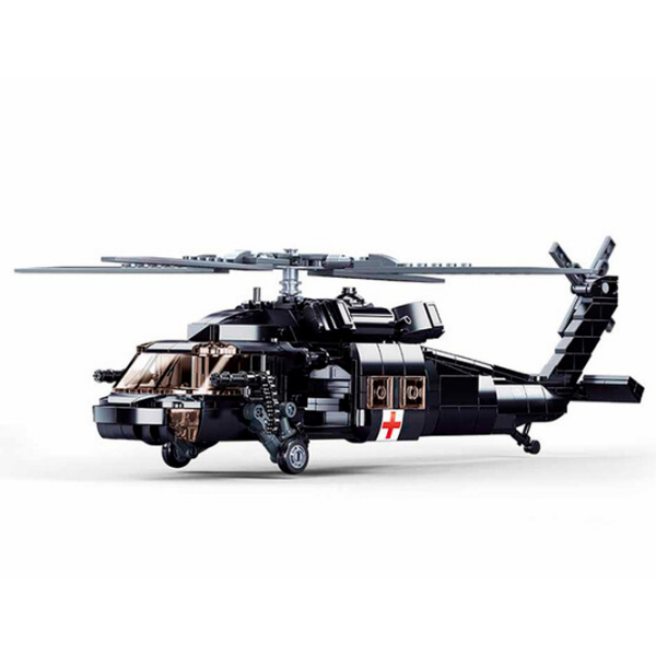 Constructor Sluban US Army medical helicopter Black Numărul de piese 692, 12+ photo 5