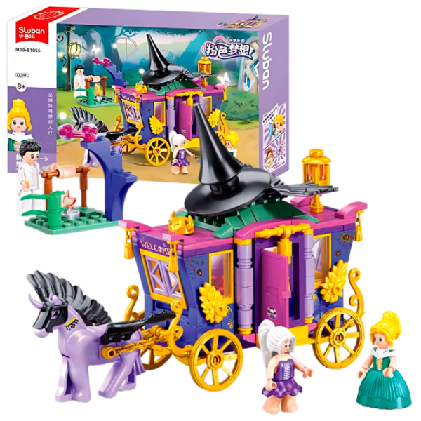 Constructor Sluban The witch's carriage in the forest Violet Numărul de piese 287, 12+ photo 3