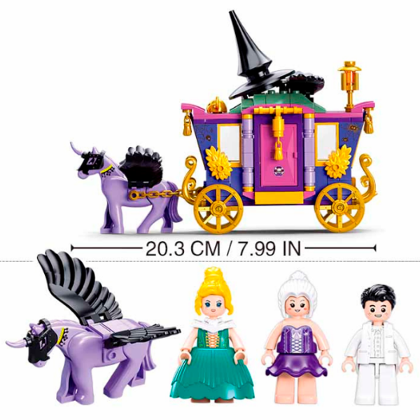 Constructor Sluban The witch's carriage in the forest Violet Numărul de piese 287, 12+ photo 6