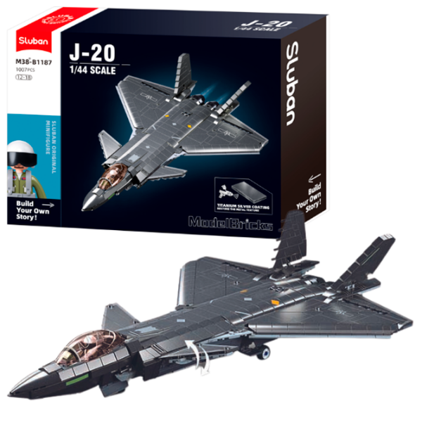 Constructor Sluban Stealth J20SS Gray Numărul de piese 953, 12+ photo 2