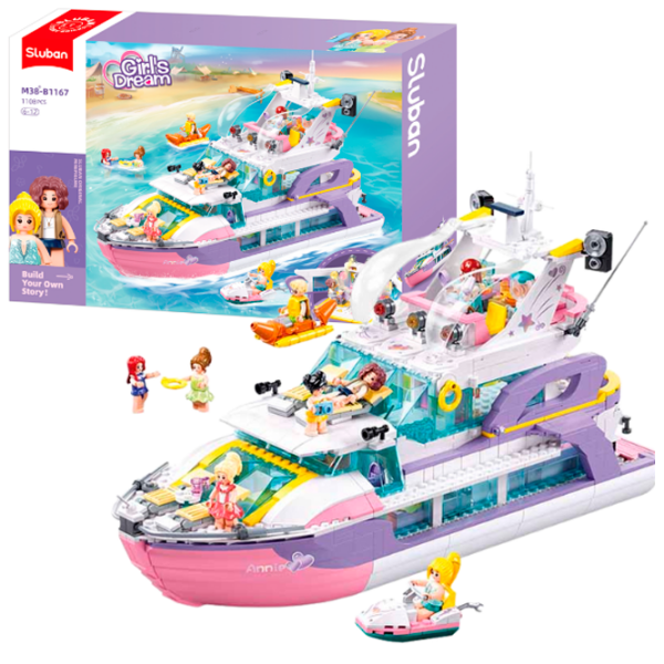 Constructor Sluban Yacht White Numărul de piese 1108, 12+ photo 2