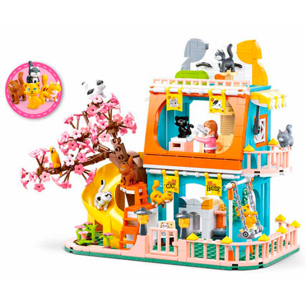 Constructor Sluban Cat House Orange Numărul de piese 521, 6+ photo 5