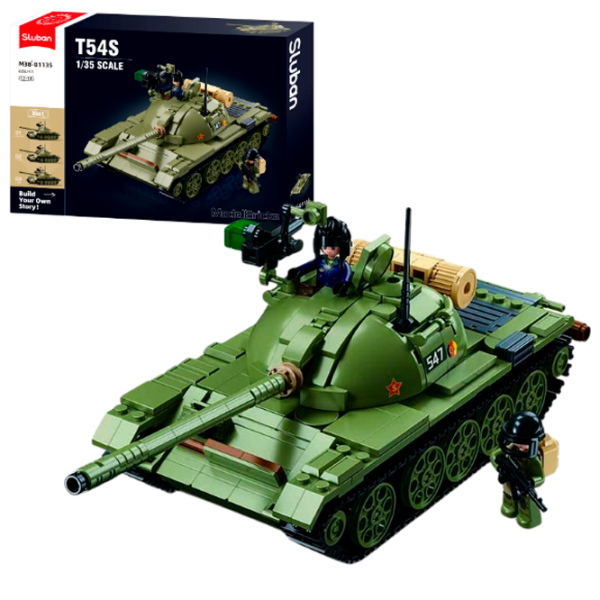 Constructor Sluban T-54S Khaki Numărul de piese 604, 12+ photo 2