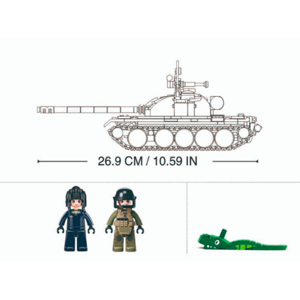 Constructor Sluban T-54S Khaki Numărul de piese 604, 12+ photo 6