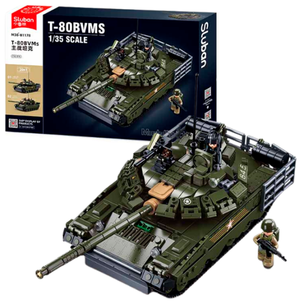 Constructor Sluban T-80BVMS Khaki Numărul de piese 768, 12+ photo 2