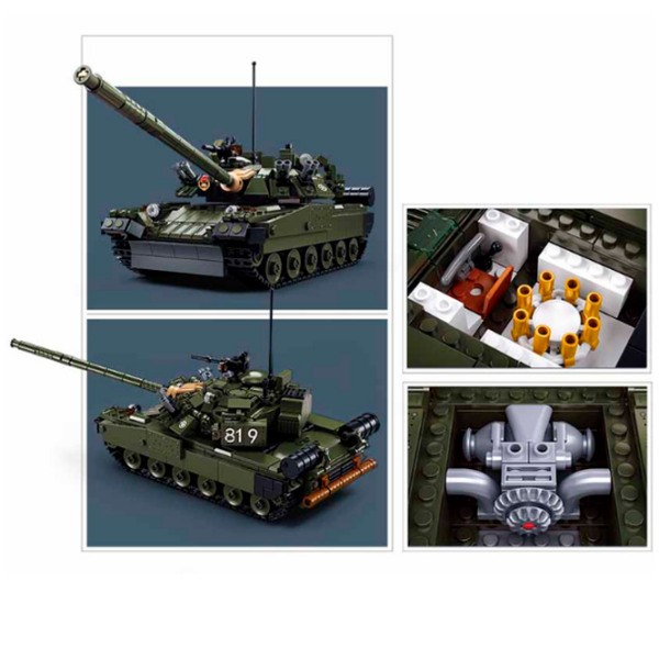 Constructor Sluban T-80BVMS Khaki Numărul de piese 768, 12+ photo 5