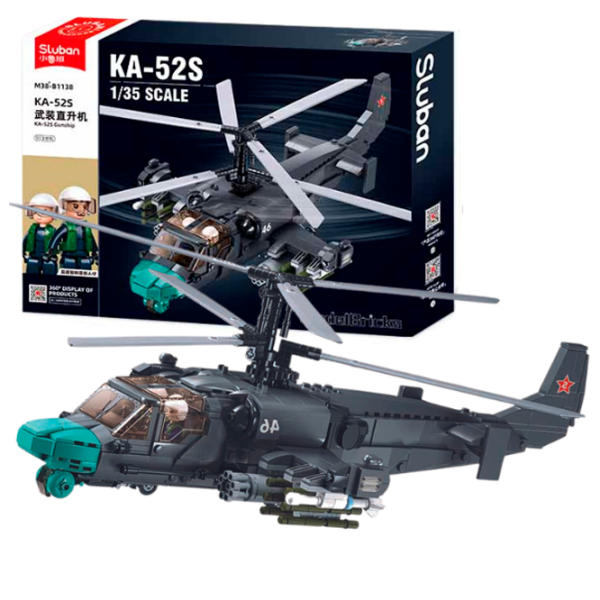 Constructor Sluban KA-52S Gray Numărul de piese 913, 12+ photo 2