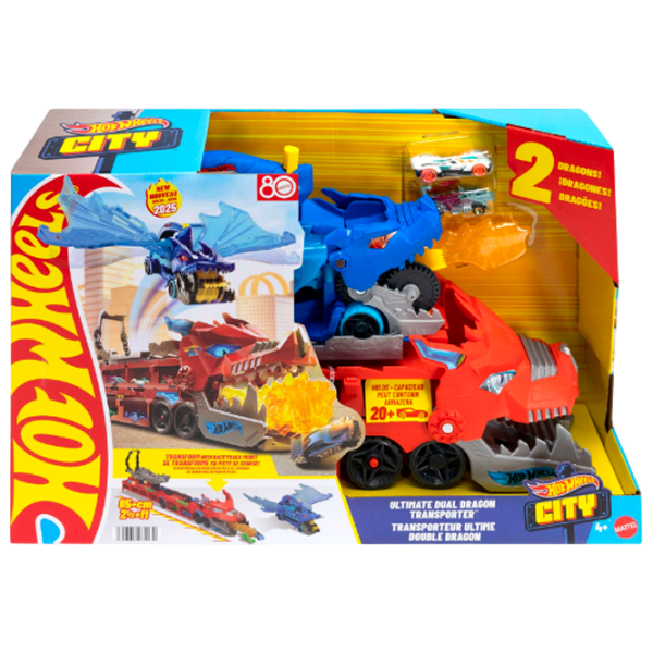 Set jucării Hot Wheels City Two-dragon conveyor JBM72 Red Pentru băieți, 4+ photo 1