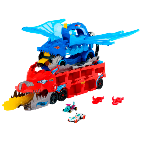 Set jucării Hot Wheels City Two-dragon conveyor JBM72 Red Pentru băieți, 4+ photo 2