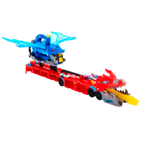Set jucării Hot Wheels City Two-dragon conveyor JBM72 Red Pentru băieți, 4+ photo 5