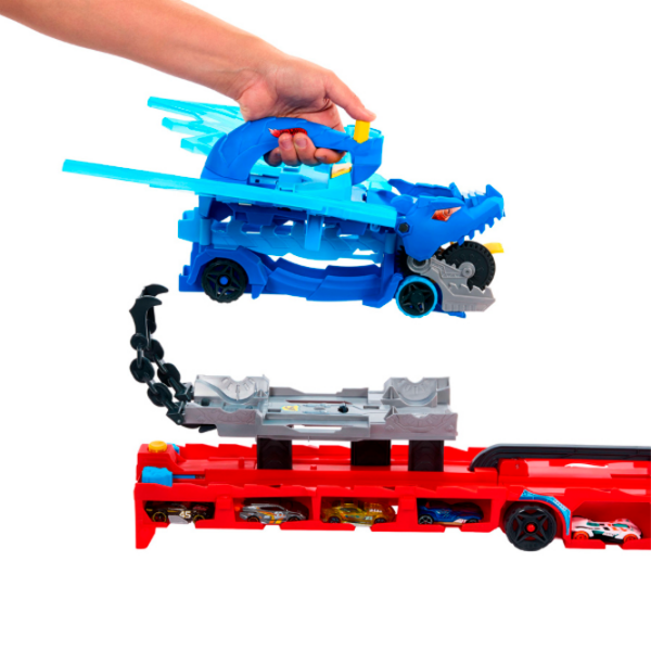 Set jucării Hot Wheels City Two-dragon conveyor JBM72 Red Pentru băieți, 4+ photo 6