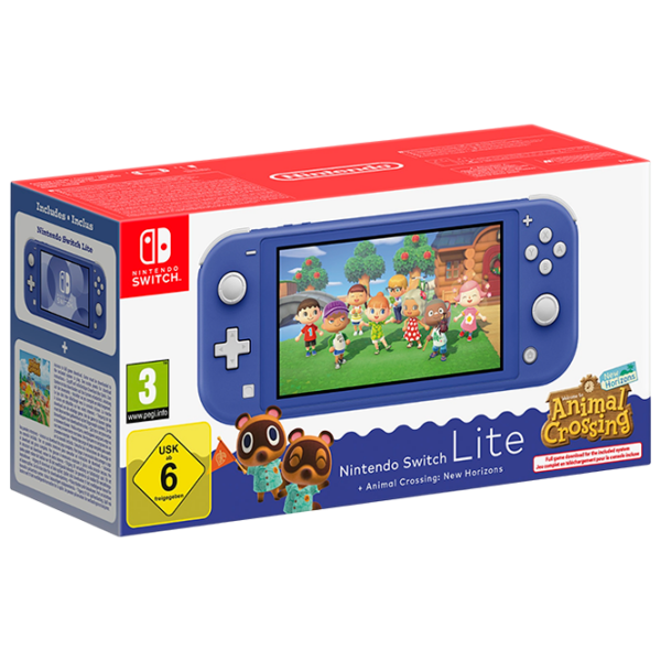 Consolă portabilă pentru jocuri Nintendo Lite Blue + Animal Crossing: New Horizons Blue HDD , RAM 4 GB photo 1