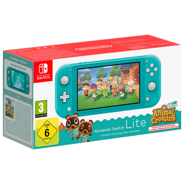 Consolă portabilă pentru jocuri Nintendo Lite Blue + Animal Crossing: New Horizons Turquoise HDD , RAM 4 GB photo 1