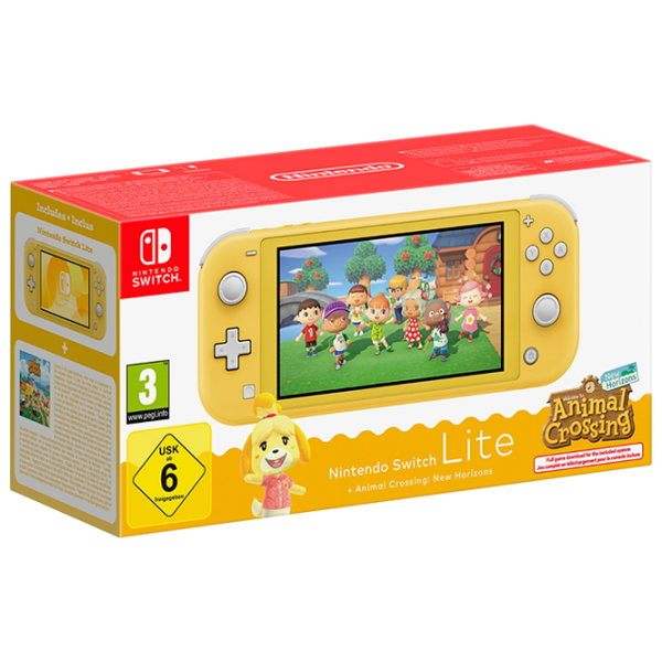 Consolă portabilă pentru jocuri Nintendo Lite Blue + Animal Crossing: New Horizons Yellow HDD , RAM 4 GB photo 1