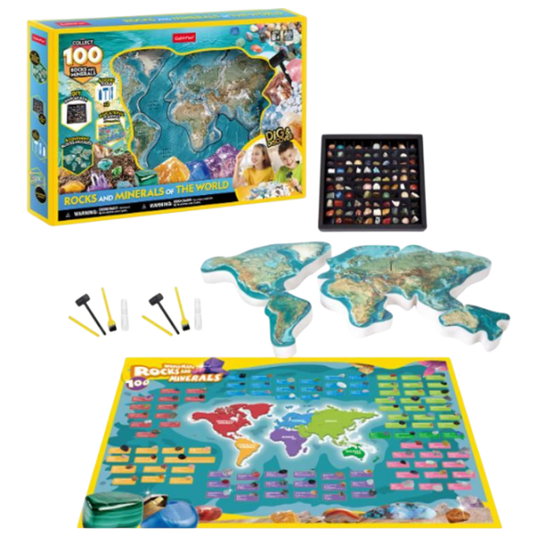 Joc educativ CubicFun Rocks and Minerals of the World Strategie, 6+