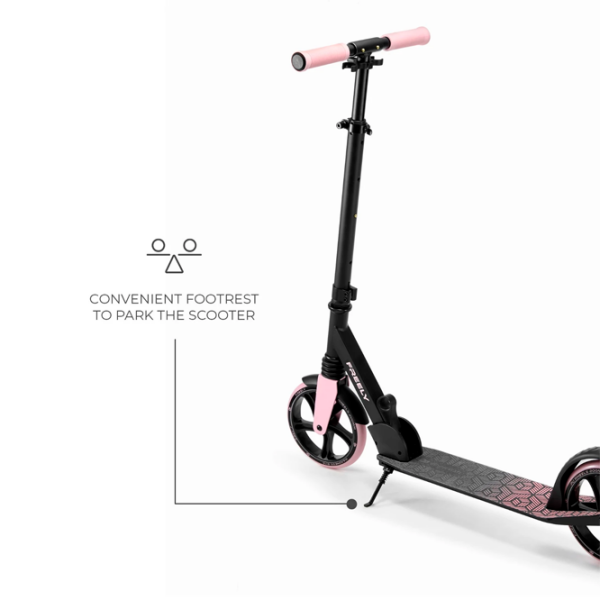 Детский двухколёсный самокат KinderKraft FREELY (KRFREE00PNK0000) Розовый 5 лет, 100 кг, Полиуретановые photo 4