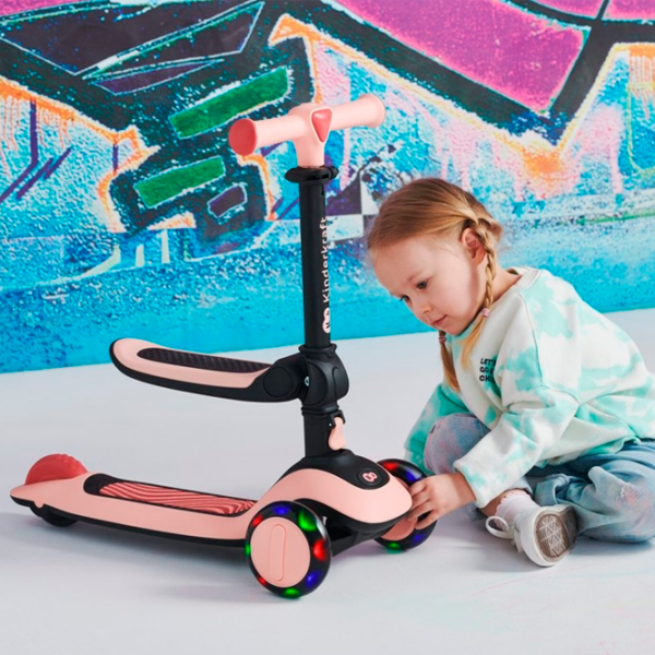 Детский трёхколёсный самокат KinderKraft Halley (KRHALL00PNK0000) Розовый 1 год, 20 кг, Полиуретановые photo 7