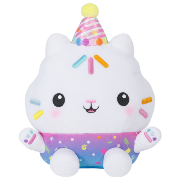 Jucărie moale Spin Master Gabby's Dollhouse Sprinkle Party Cakey Cat 6071152 White 3+