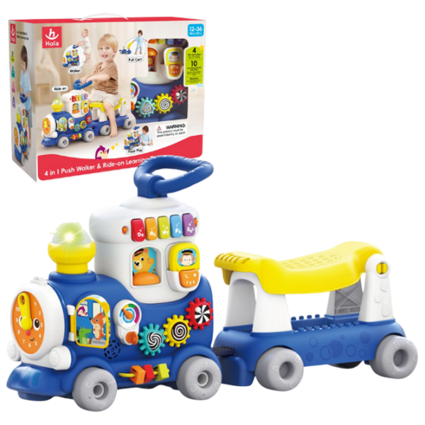 Развивающий набор Hola Toys 4 in 1 Train HE8990B Разноцветный 1+ photo 4