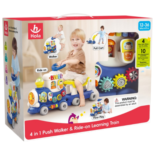 Развивающий набор Hola Toys 4 in 1 Train HE8990B Разноцветный 1+ photo 5