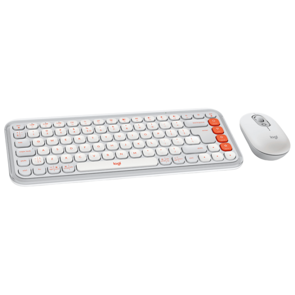 Клавиатура и Мышь Logitech POP ICON Wireless Оранжевый Для дома и офиса, Беспроводные photo 2
