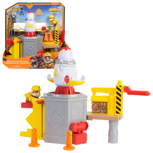 Figurine Spin Master Rubble & Crew Launch 'N' Spin Spaceship Playset 3+ / Orange photo 1