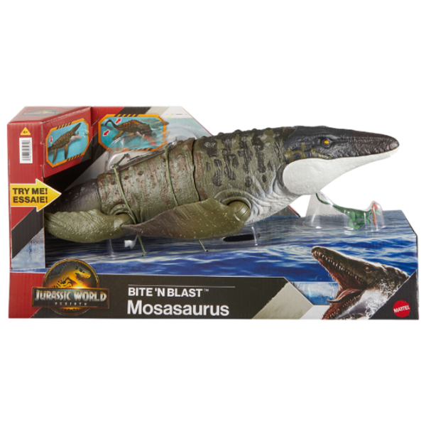 Figurină Mattel Jurassic World Ocean Protector Mosasaurus 4+ / Green photo 3