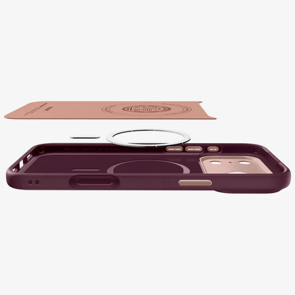 Чехол для смартфона Apple iPhone 17 Pro Max (Nano Pop) Beige Бургундия Spigen, ТПУ, MagSafe Back photo 5