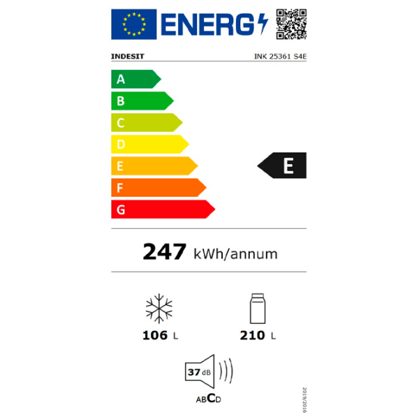 Frigider Indesit INK 25361 S4E Silver 210l / No Frost, 106l / No Frost, E photo 9