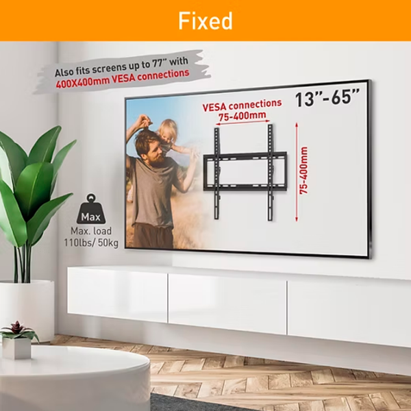 Suport TV Barkan E307 B Black VESA 400 x 400 mm photo 2