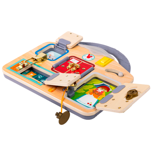 Игровой набор Hape Love Play. Learn Запирай и учись E1111 Коричневый Для детей, 3+ photo 3