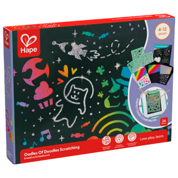 Set de creație Hape Love Play. Learn Mâzgălituri magice E1071 Black Pentru copii, 3+ photo 1