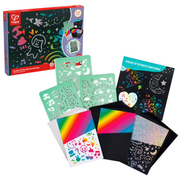 Set de creație Hape Love Play. Learn Mâzgălituri magice E1071 Black Pentru copii, 3+ photo 2
