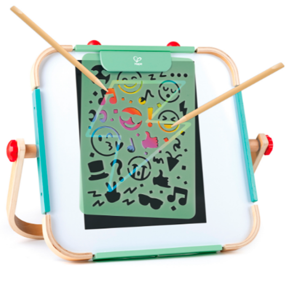 Set de creație Hape Love Play. Learn Mâzgălituri magice E1071 Black Pentru copii, 3+ photo 6