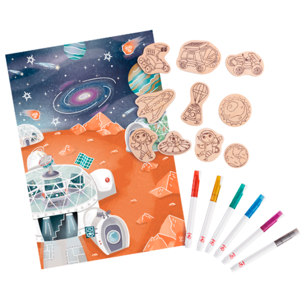 Set de creație Hape Love Play. Learn Expediția pe Marte E1078 Orange Pentru copii, 3+ photo 2
