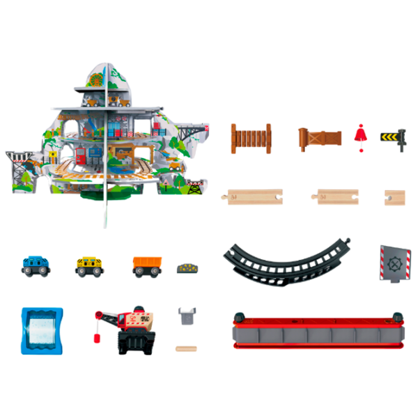 Set jucării Hape Play Essentials Mina muntelui puternic E3753 Gray Pentru băieți, 3+ photo 3