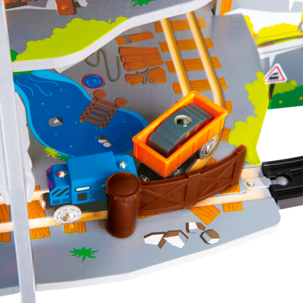 Set jucării Hape Play Essentials Mina muntelui puternic E3753 Gray Pentru băieți, 3+ photo 6