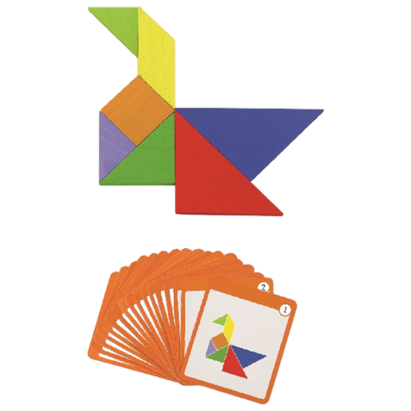 Joc de masă VIGA Magnetic Tangram Joc de logică, 3+