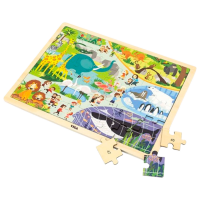 Puzzle VIGA Grădina zoologică (44587) Numărul de piese: 48, Vârsta recomandată: 2+