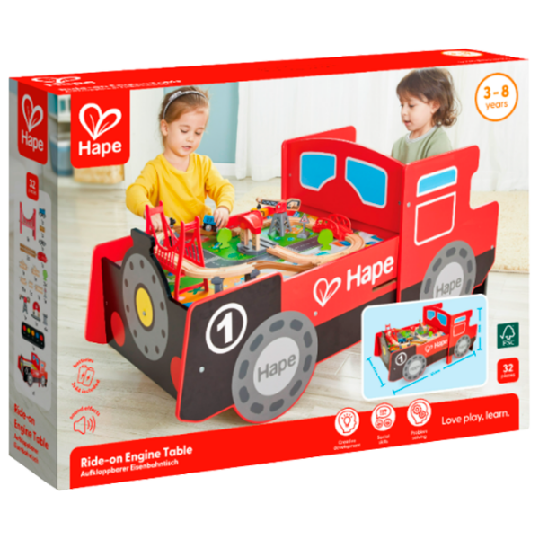 Cтолик игровой Hape Love Play. Learn Поезд E3769 Красный Для мальчиков, 3+ photo 1