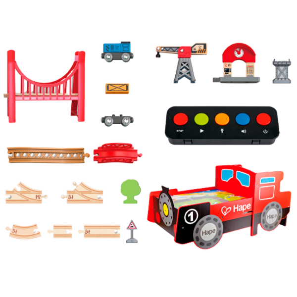 Cтолик игровой Hape Love Play. Learn Поезд E3769 Красный Для мальчиков, 3+ photo 4
