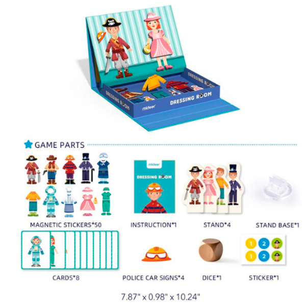 Игровой набор Mideer Dressing Room MD1039 Синий Для детей, 3+ photo 4