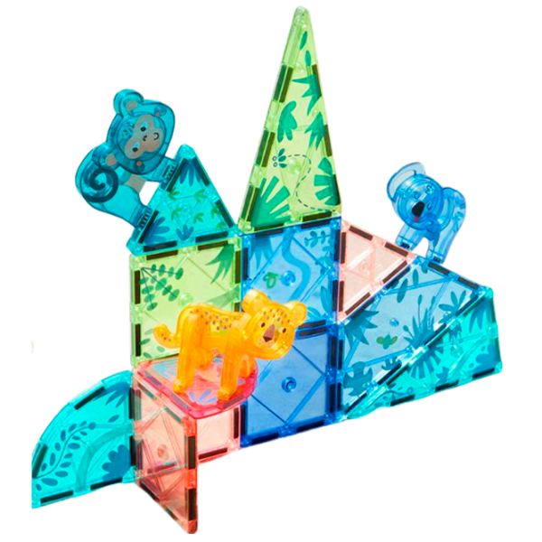 Constructor Mideer Magnetic Tiles Multicolor Numărul de piese 40, 3+ photo 2