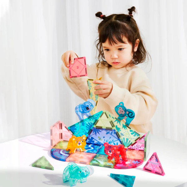 Constructor Mideer Magnetic Tiles Multicolor Numărul de piese 40, 3+ photo 6